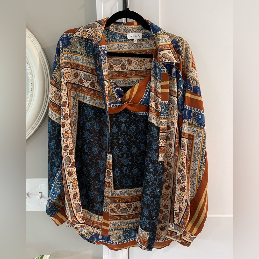 ACOA Multicolor Patterned Blouse